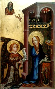 Franco-Flemish Annunciation 01. Free illustration for personal and commercial use.