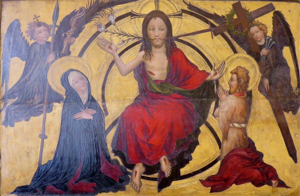 'Christ on the Day of Judgment with Interceding Mary and St. John the Baptist', 15th century German