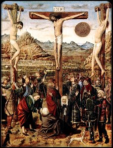 15th-century unknown painters - Crucifixion - WGA23564. Free illustration for personal and commercial use.