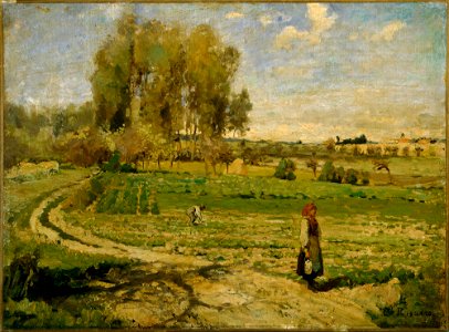 Camille Pissarro (formely attributed to) - Giverny - Google Art Project. Free illustration for personal and commercial use.