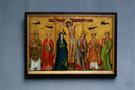 2016 Gemäldegalerie Christus am Kreuz mit Heiligen. Free illustration for personal and commercial use.