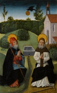 Saints Anthony and Paul the Hermit Lower Rhenish School Limburgs Museum L25743B