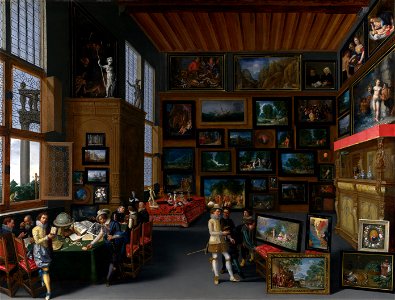 Cognoscenti in a Room hung with Pictures - c. 1620