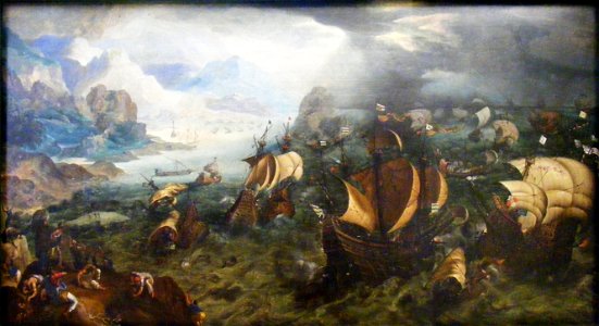 Vlämisch- Seeschlacht und Schiffbruch 1556