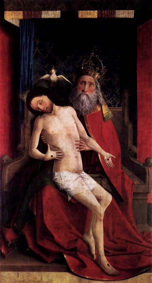 15th-century unknown painters - Darmstadt Altarpiece - The Throne of Grace - WGA23762