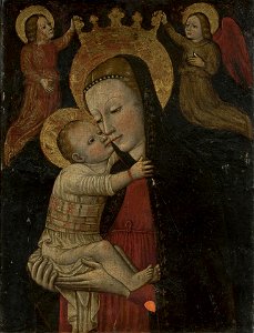 Anonymous (Lombardian School) - Madonna and Child. Free illustration for personal and commercial use.