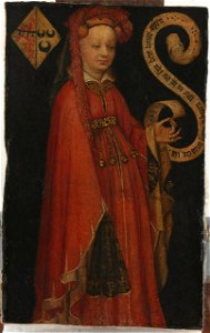 Anoniem (Noordelijke Nederlanden) - Portrait of Lysbeth van Duvenvoorde (d. 1472) - 831 - Rijksmuseum