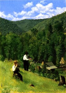 Anschutz Thomas P The Farmer and His Son at Harvesting