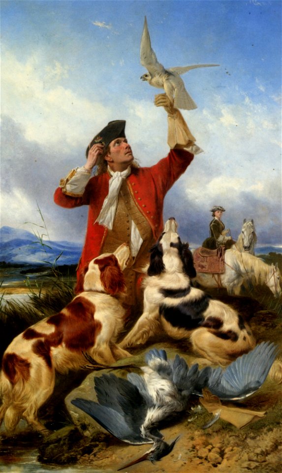 Richard Ansdell - Hawking (1863)