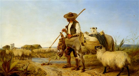 Richard Ansdell - A Spanish Shepherd (1863)