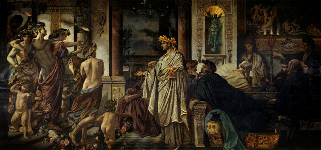Anselm Feuerbach - Das Gastmahl. Nach Platon (zweite Fassung) - Google Art Project
