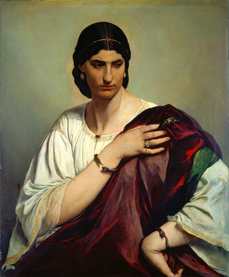 Anselm Feuerbach - Half-Length Portrait of a Roman Woman - Google Art Project