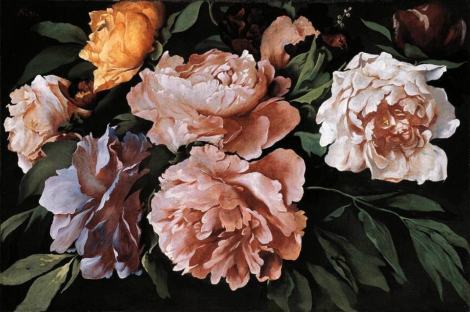 Anselm Feuerbach - Peonies - WGA07873