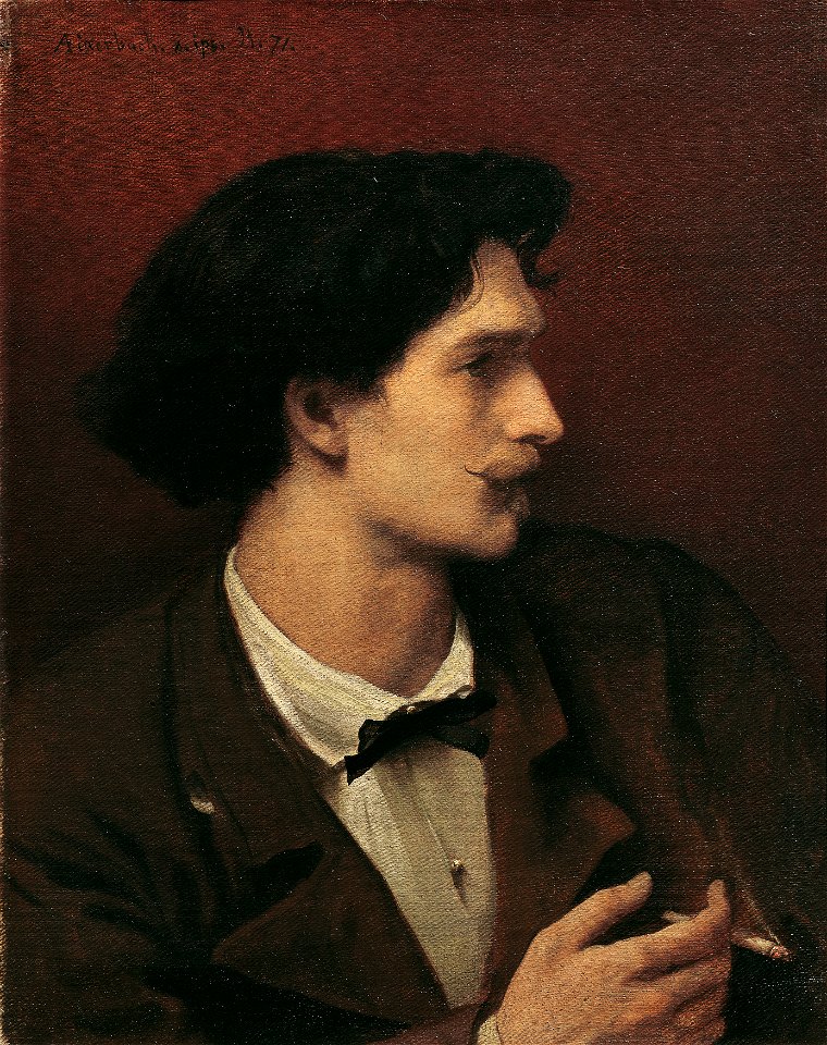 Anselm Feuerbach - Selbstbildnis mit Zigarette - 2093 - Kunsthistorisches Museum