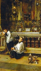 Anselmo Gianfanti - Interior de igreja 1889