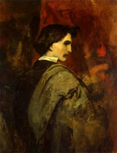 Anselm Feuerbach - Self-Portrait - WGA07875. Free illustration for personal and commercial use.