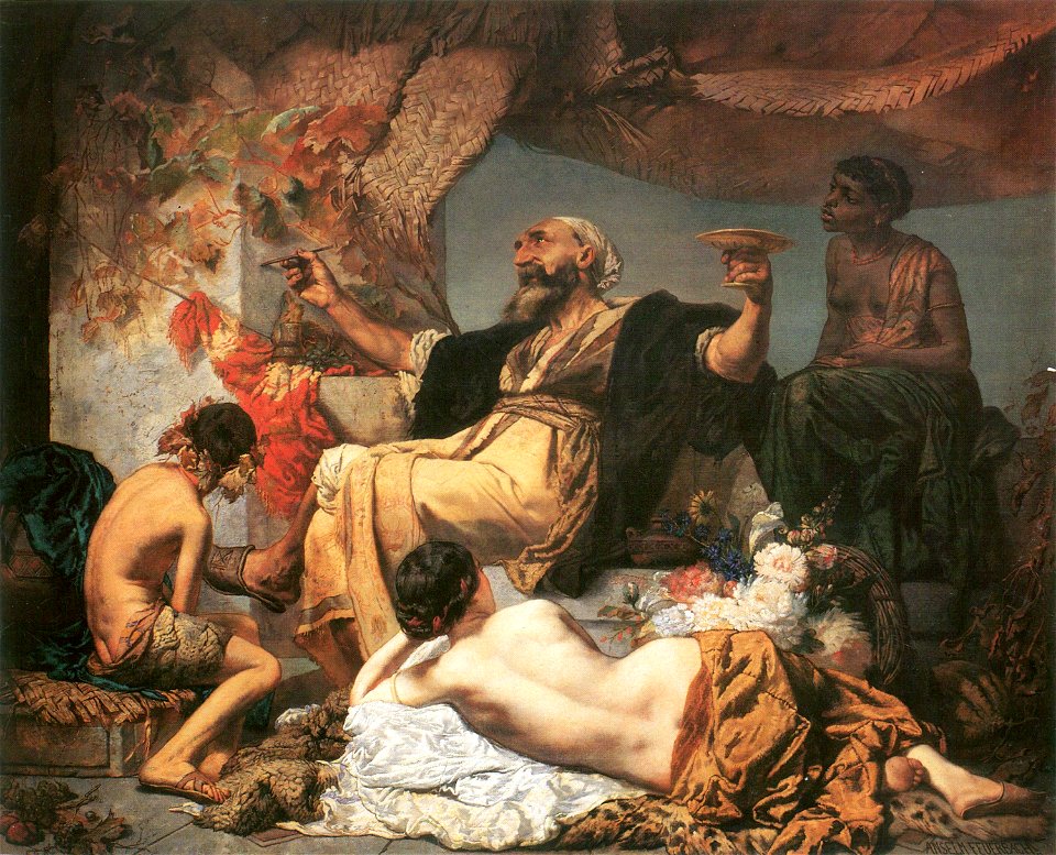 Anselm Feuerbach Hafis vor der Schenke
