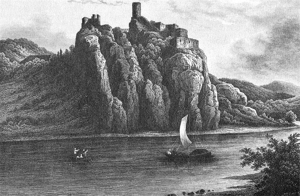 Ansicht Schreckenstein um 1850