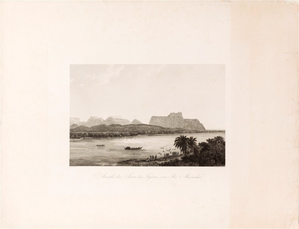 Ansicht der Serra das Figuras, vom Rio Maranhao, da Coleção Brasiliana Iconográfica