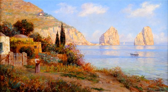 Ansicht von Capri 19Jh