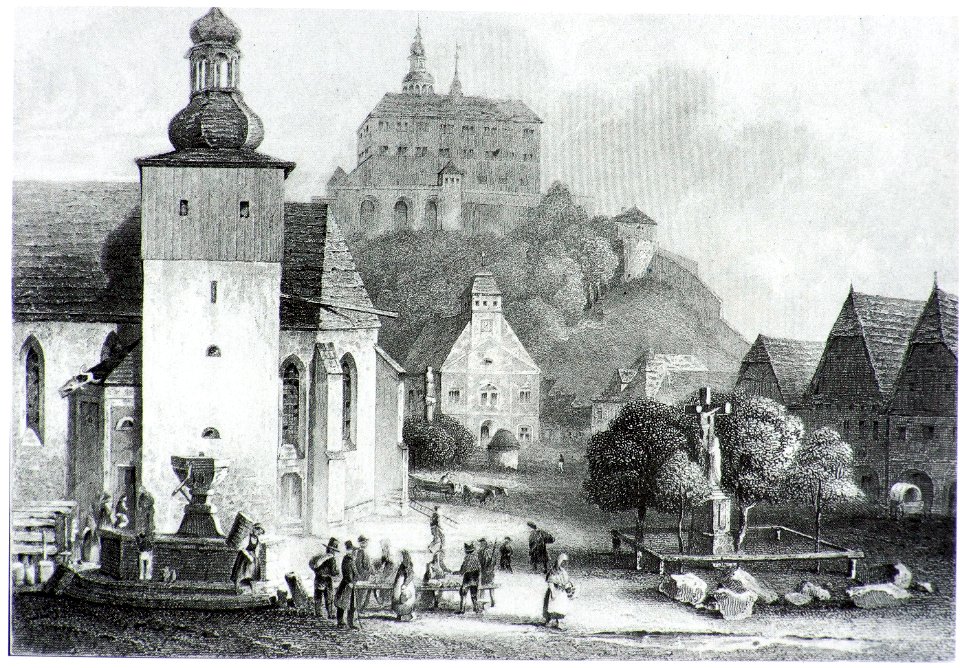 Ansicht Nachod um 1850