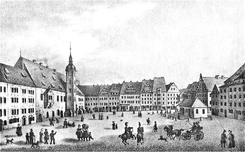 Ansicht Freiberg Sa um 1850