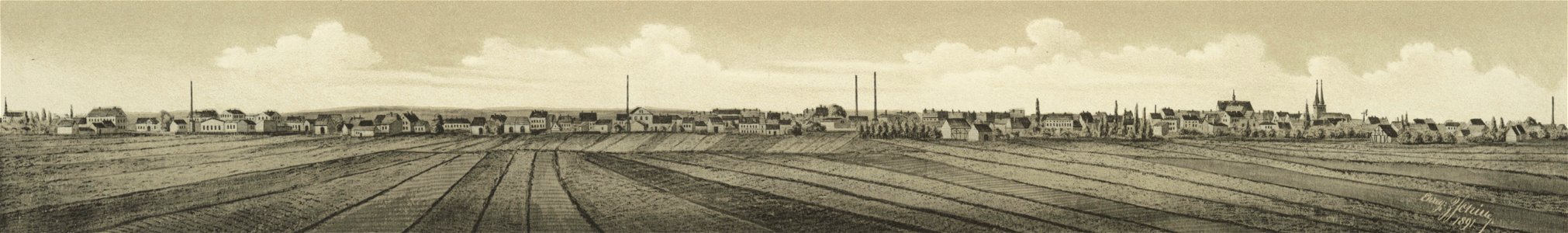 Ansichten preussischer Städte- Dobrilugk-Kirchhain. Kirchhain N.-L. Ehregott Zschille 1891 (Alter Fritz)