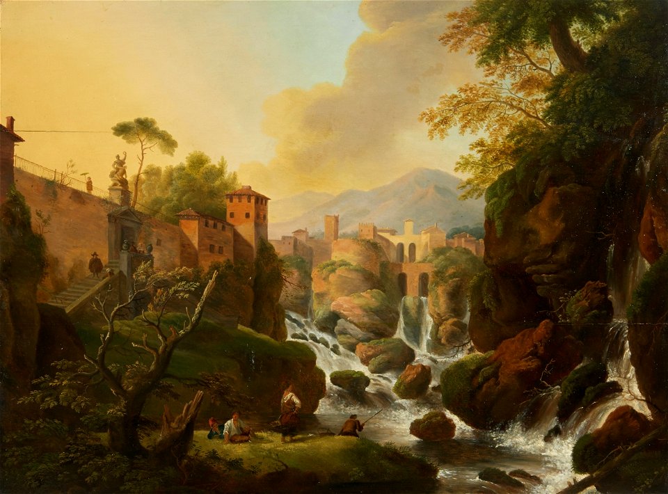 Ansicht von Isola del Liri (Isola di Sora) mit Wasserfall