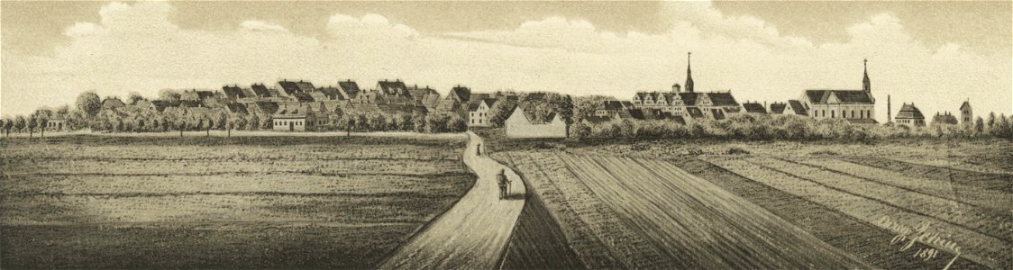 Ansichten preussischer Städte- Dobrilugk-Kirchhain. Dobrilugk. Ehregott Zschille 1891 (Alter Fritz)