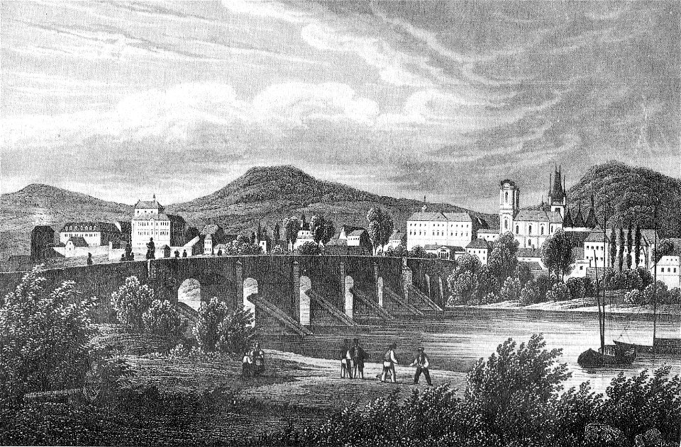 Ansicht Leitmeritz um 1850