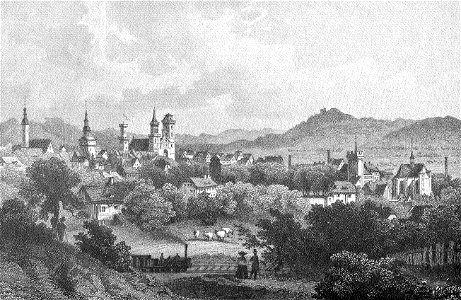 Ansicht Zittau um 1850