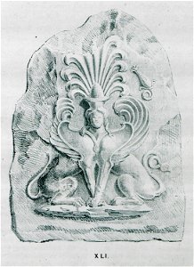 Antefix from ancient Pella - Peter Oluf Brøndsted - 1830