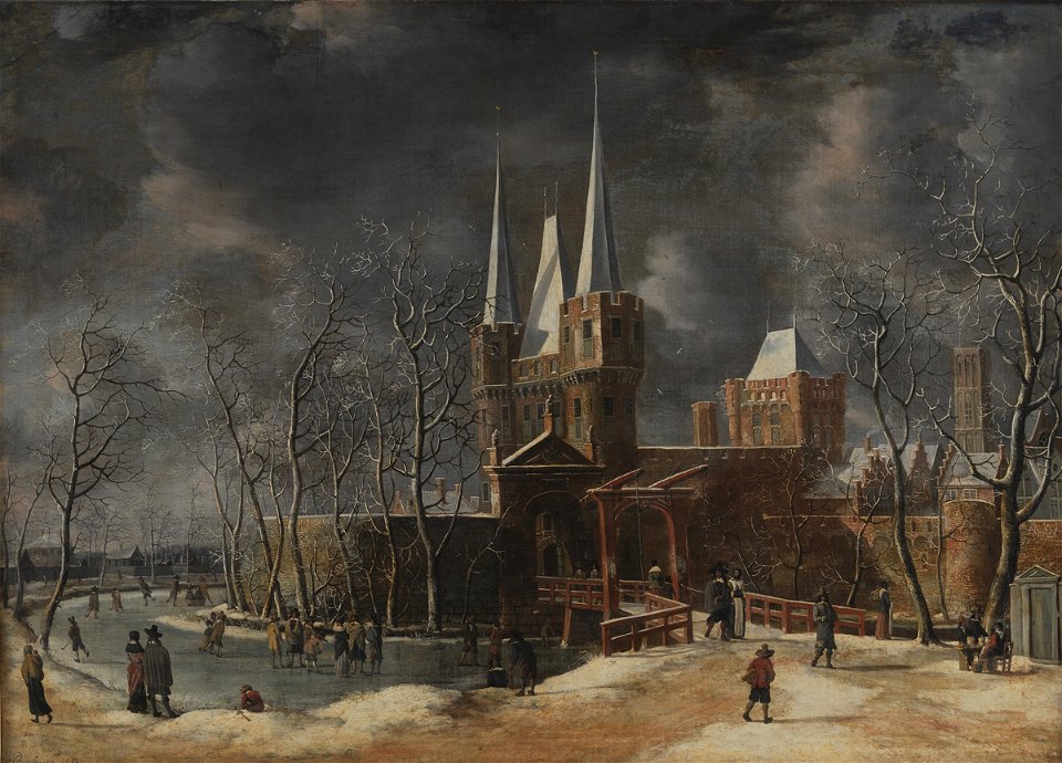 Anthonie Beerstraaten - A Winter's Day outside a Dutch Town - KMSsp492 - Statens Museum for Kunst