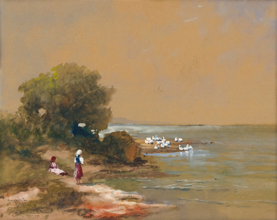 Antal Neogrády - Deti pri jazere - M 688 - Ernest Zmeták Art Gallery