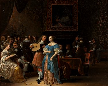 Anthonie Palamedesz. - Interieur met voornaam gezelschap - 1652 (OK) - Museum Boijmans Van Beuningen
