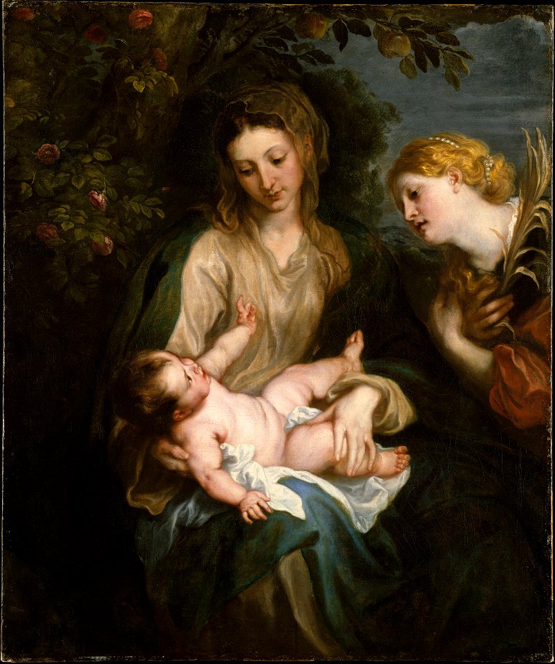 Anthonis van Dyck - Madonna en kind met de Heilige Catharina van Alexandrië