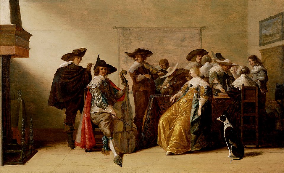 Anthonie Palamedesz, , Kunsthistorisches Museum Wien, Gemäldegalerie - Gesellschaftsszene - GG 6047 - Kunsthistorisches Museum
