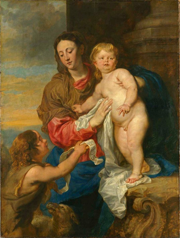 Anthonis van Dyck - Maria mit dem Kind und dem Johannesknaben - 622 - Bavarian State Painting Collections