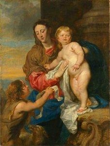 Anthonis van Dyck - Maria mit dem Kind und dem Johannesknaben - 622 - Bavarian State Painting Collections