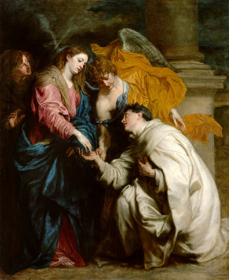Anthonis van Dyck, , Kunsthistorisches Museum Wien, Gemäldegalerie - Mystische Verlobung des Seligen Hermann Joseph mit Maria - GG 488 - Kunsthistorisches Museum