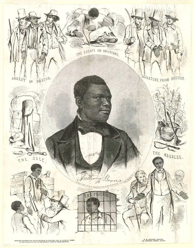 Anthony Burns - drawn by Barry from a daguereotype (sic) by Whipple & Black ; John Andrews, sc. LCCN2003689280