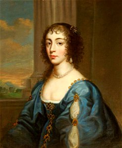 Anthony van Dyck (1599-1641) (style of) - Portrait of a Lady in Blue, Modelled on Queen Henrietta Maria - 562423 - National Trust