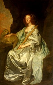 Anthony van Dyck (1599-1641) (after) - Lady Mary Villiers (1622–1685), Lady Herbert, Later Duchess of Lennox and Richmond, as Saint Agnes - 996277 - National Trust. Free illustration for personal and commercial use.
