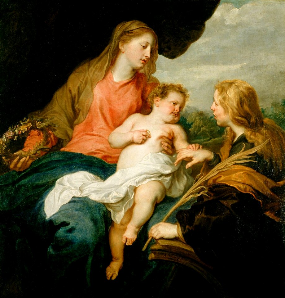 Anthony van Dyck (1599-1641) - The Mystic Marriage of St Catherine - RCIN 405332 - Royal Collection