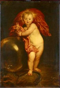 Anthony van Dyck - Het Christuskind als de Verlosser van de wereld, 'Salvator Mundi' - Gal.-Nr. 1025 - Staatliche Kunstsammlungen Dresden