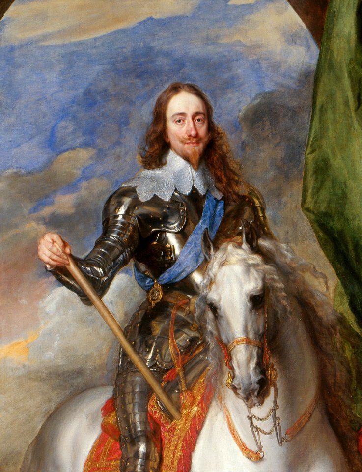 Anthony van Dyck - Charles I (1600-49) with M. de St Antoine - Google Art Project (cropped)