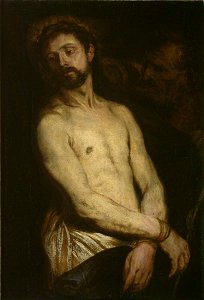Anthony van Dyck (1599-1641) - Man of Sorrows – Ecce Homo - P.1978.PG.104 - Courtauld Gallery. Free illustration for personal and commercial use.