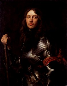 Anthony van Dyck - Portrait of a Man in Armour with Red Scarf - WGA07376