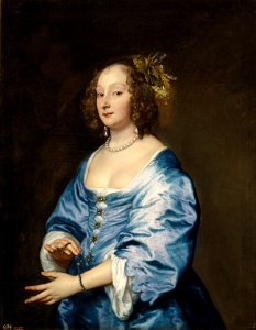 Anthony van Dyck - Mary Ruthven, Lady van Dyck. Free illustration for personal and commercial use.