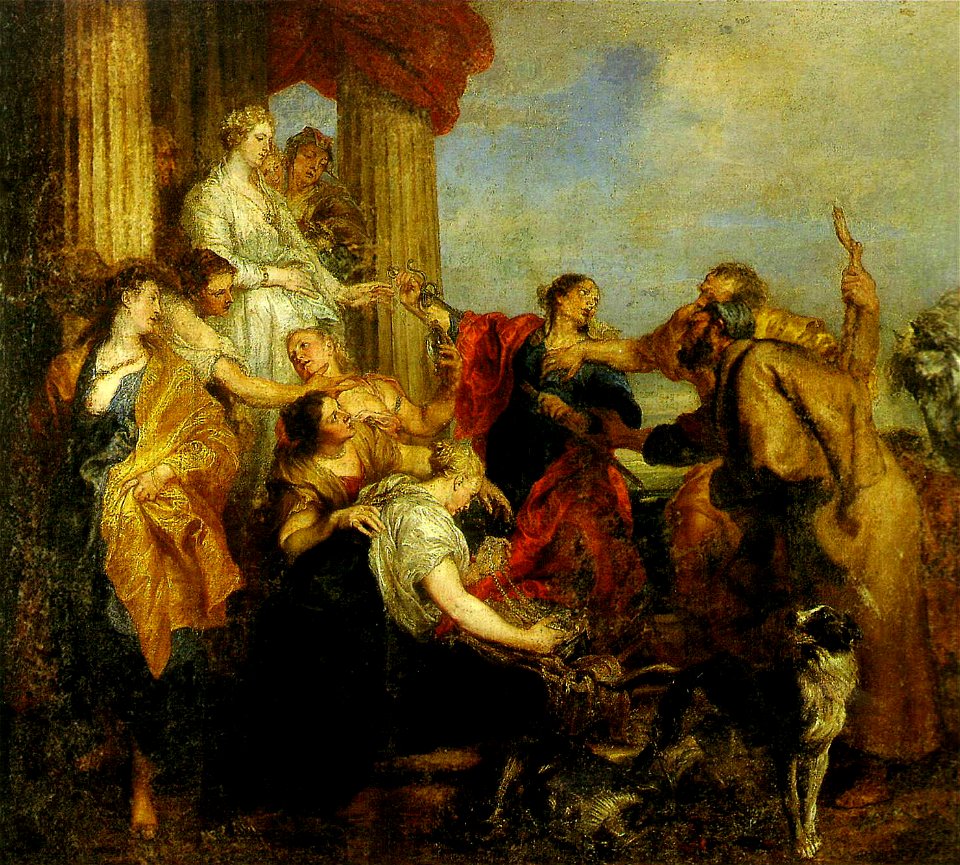 Anthony van Dyck - Achilles recognized among daughters of Lycomedes